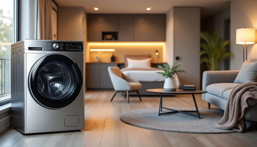 optez pour le révywash mini, le lave-linge compact qui allie performance et praticité. idéal pour votre studio, il vous permet de profiter d'un linge toujours impeccable tout en optimisant l'espace. découvrez un confort quotidien révolutionnaire !
