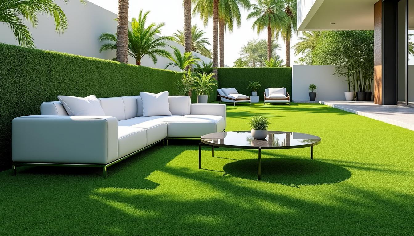 Transformez votre extérieur en un oasis de verdure avec du Gazonium synthétique 4 découvrez comment le gazonium synthétique peut métamorphoser votre espace extérieur en une véritable oasis de verdure, alliant confort, esthétique et entretien minimal. profitez d'un gazon toujours vert et luxuriant, sans les contraintes d'un jardin traditionnel.