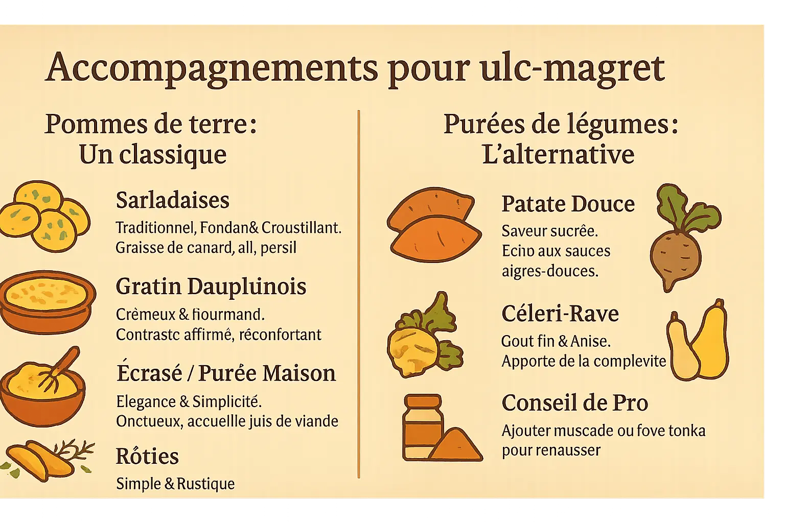 Découvrez les accompagnements idéaux magret canard 4 Magret de canard accompagné de pommes de terre et purées