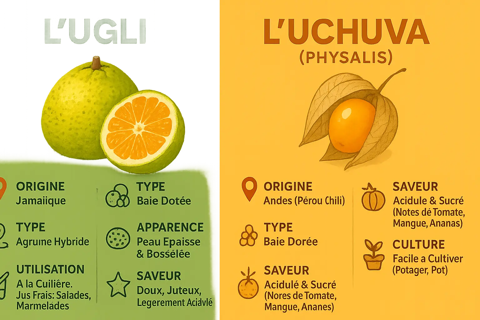 Fruits en U : l’Ugli et autres saveurs uniques 4 Fruits en U : Ugli et Physalis
