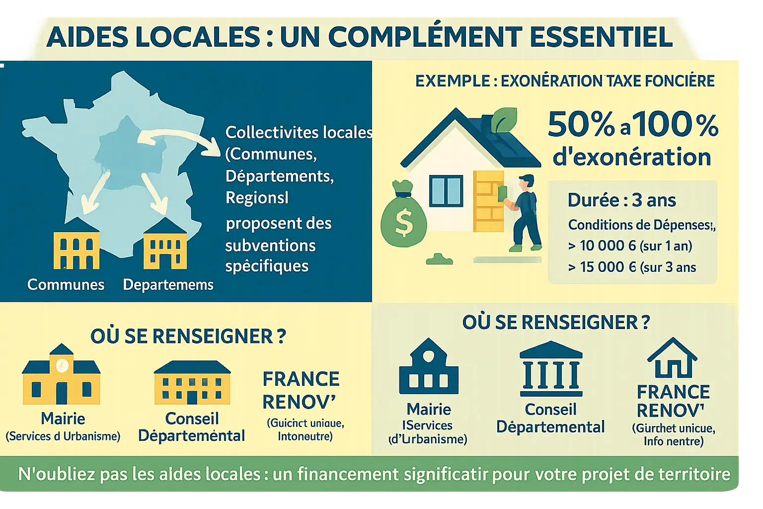 Aides rénovation maison ancienne : 5 dispositifs incontournables en 2025 6 Illustration des aides locales pour la rénovation énergétique