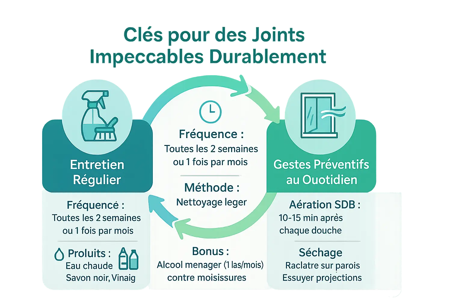 Nettoyage joint carrelage : comment nettoyer des joints encrassés 8 Prévention des salissures sur joints de carrelage
