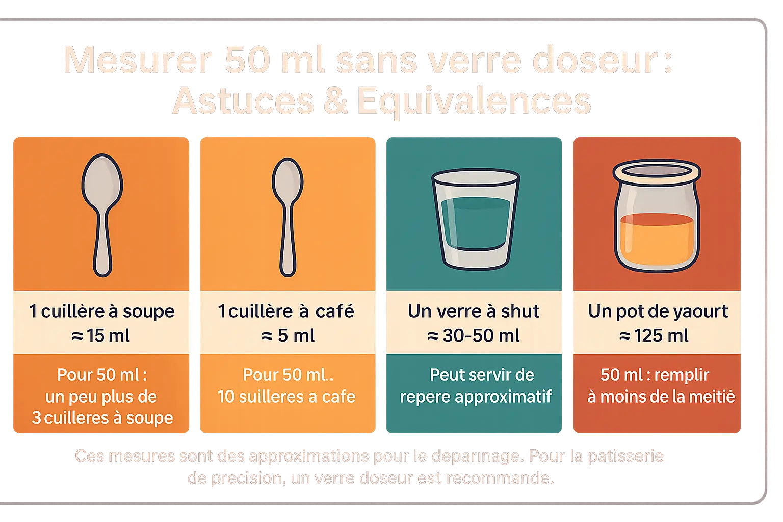 Tableau de conversion cl en ml