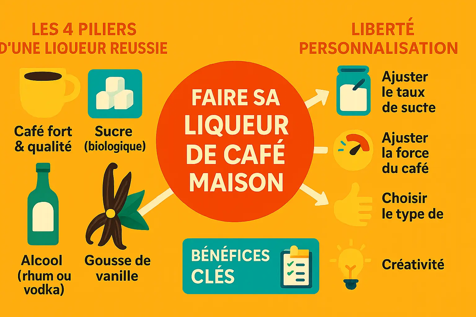 Kahlua maison dans un verre