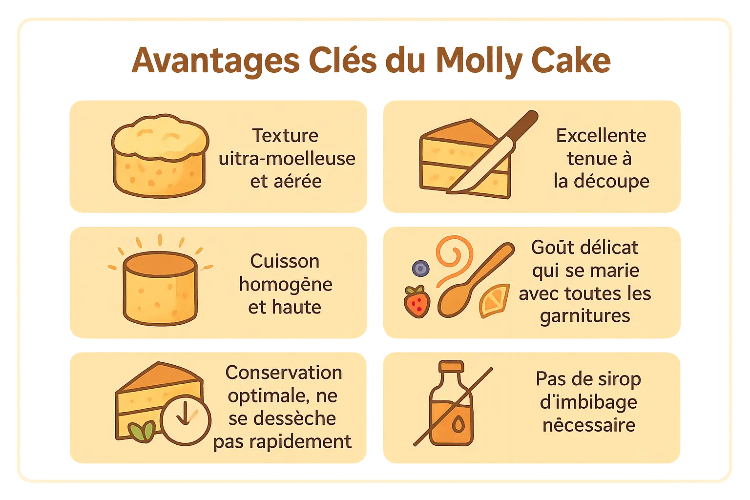 Molly Cake en coupe, illustrant sa texture aérienne