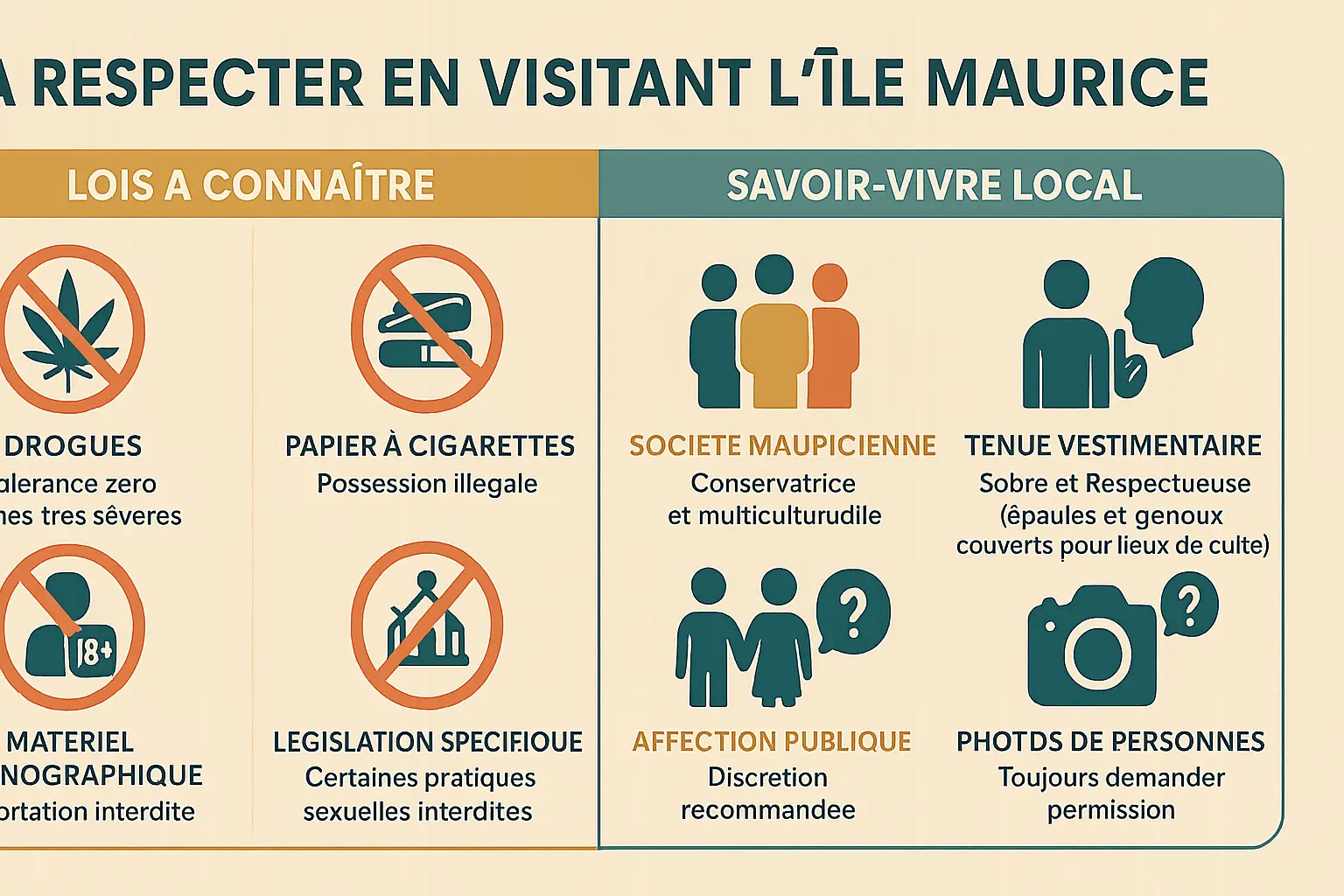 Carte des zones à éviter à l'île Maurice