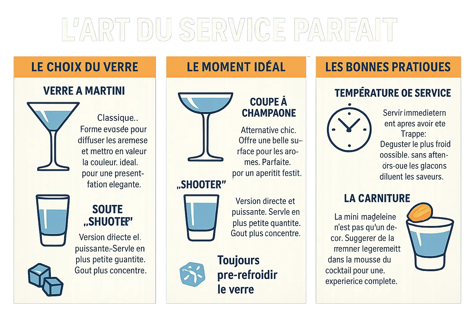 Cocktail madeleine : recette, variantes & amaretto 6 Cocktail Madeleine servi dans un verre à Martini avec une madeleine