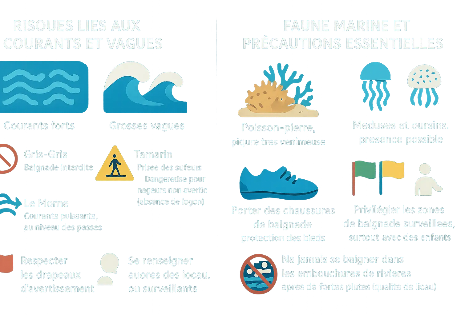 Carte des zones à risque de l'île Maurice