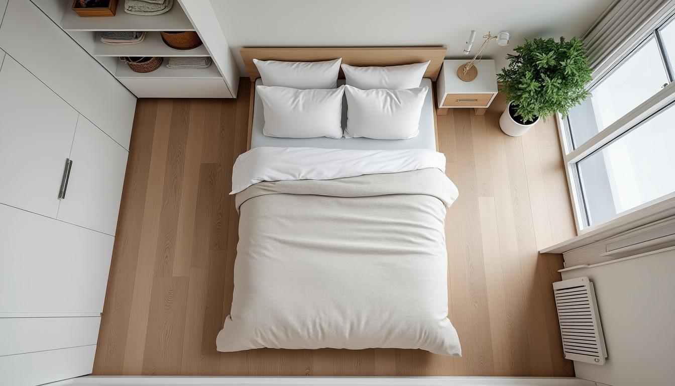 découvrez des astuces ingénieuses pour maximiser l'espace dans une petite chambre et agencer votre lit de manière optimale pour un confort et une fonctionnalité accrus.