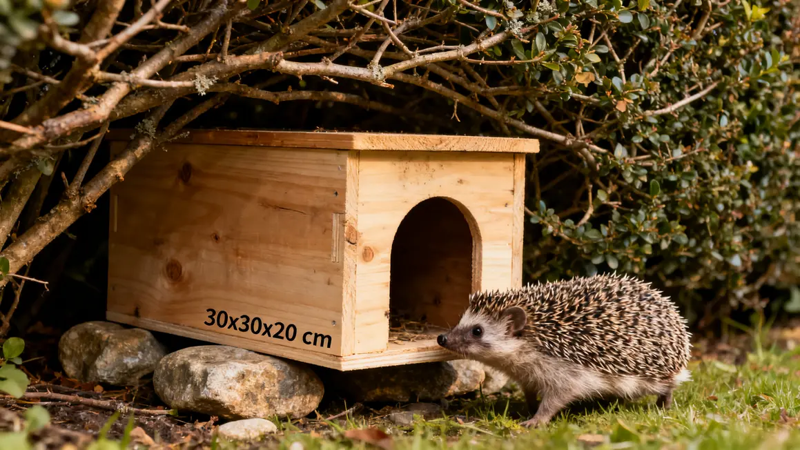 hérisson au jardin : critères de choix vraiment utiles en petit budget 3 abri herisson diy taille 30x30x20cm sous haie