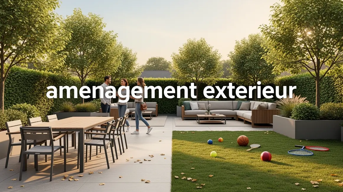aménagement extérieur : questions à se poser avant d’agir 18 vue photorealiste amenagement exterieur moderne