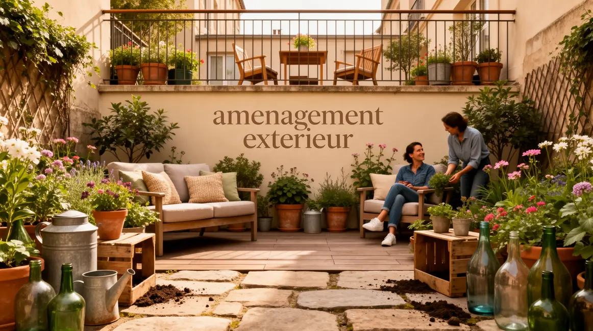 aménagement extérieur : avantages, limites et alternatives en petit budget 4 Petit jardin, terrasse et balcon aménagés à petit budget, déco récup et plantes vivaces