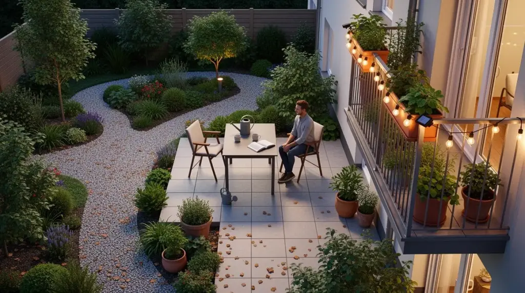 Amenagement exterieur malin petit jardin terrasse balcon budget