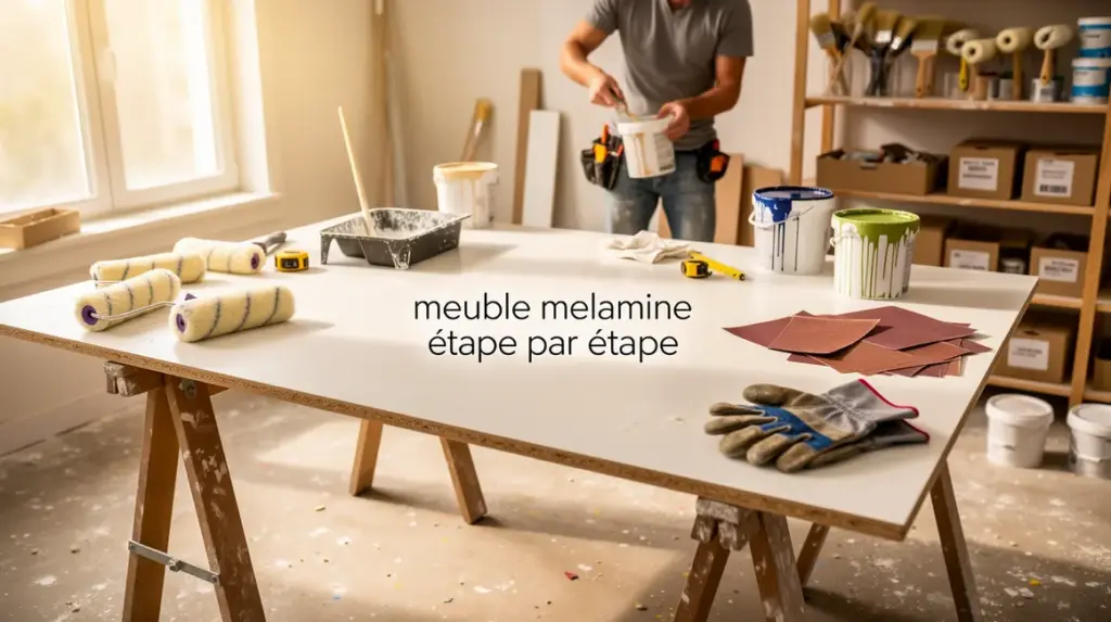 atelier renovation meuble melamine accessoires etape