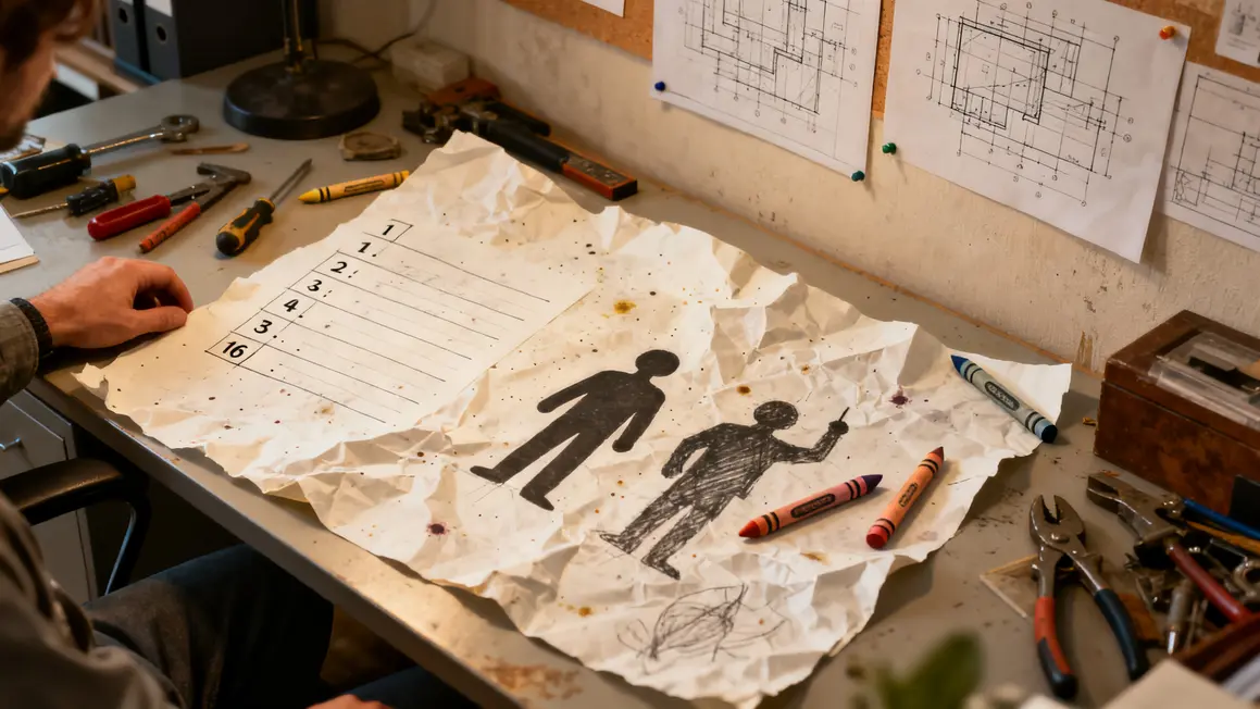 bricolage maison micro taches plan croquis outils