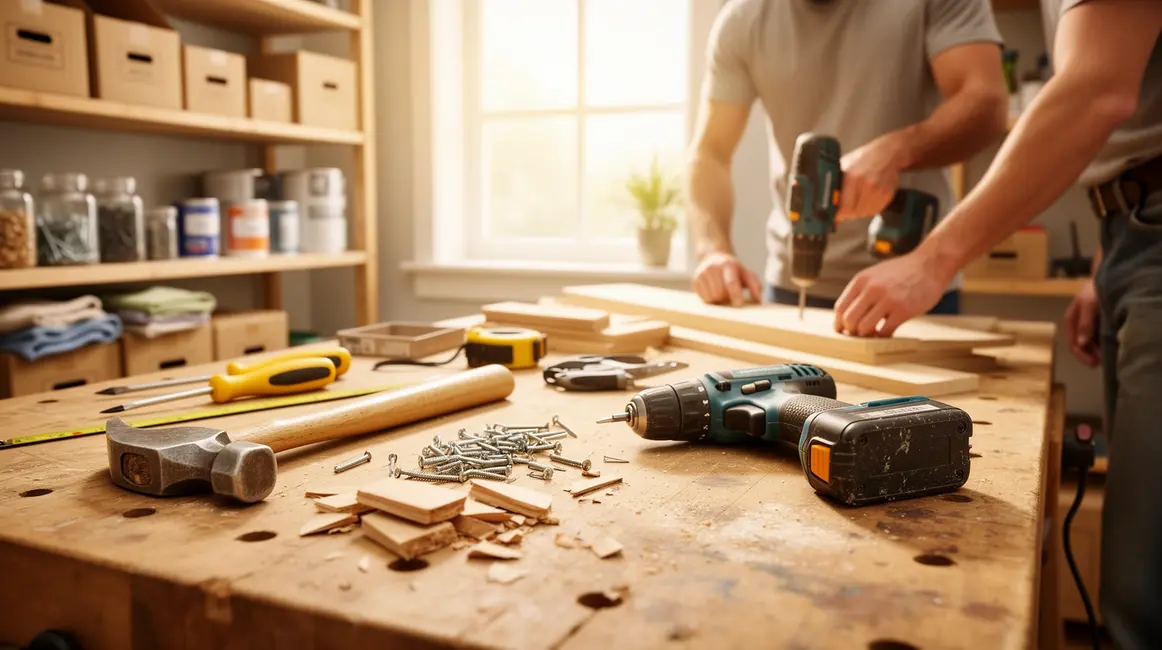 bricolage maison espace lumineux outils