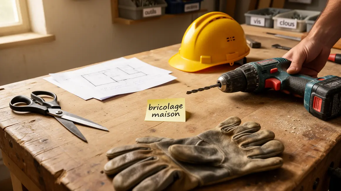 bricolage maison : checklist avant de se lancer 17 Plan de travail avec outils de bricolage maison