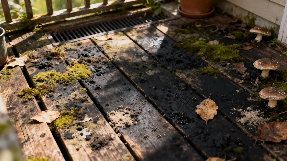 terrasse noircie : critères de choix vraiment utiles 2 terrasse bois noircie humidité drainage
