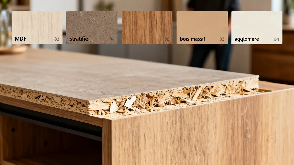 composition meuble melamine comparaison materiaux