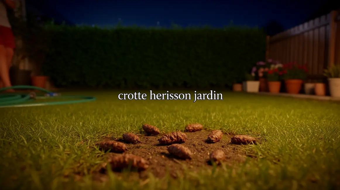 Crotte de hérisson au jardin : identifier sans se tromper 4 crottes herisson pelouse nocturne jardin