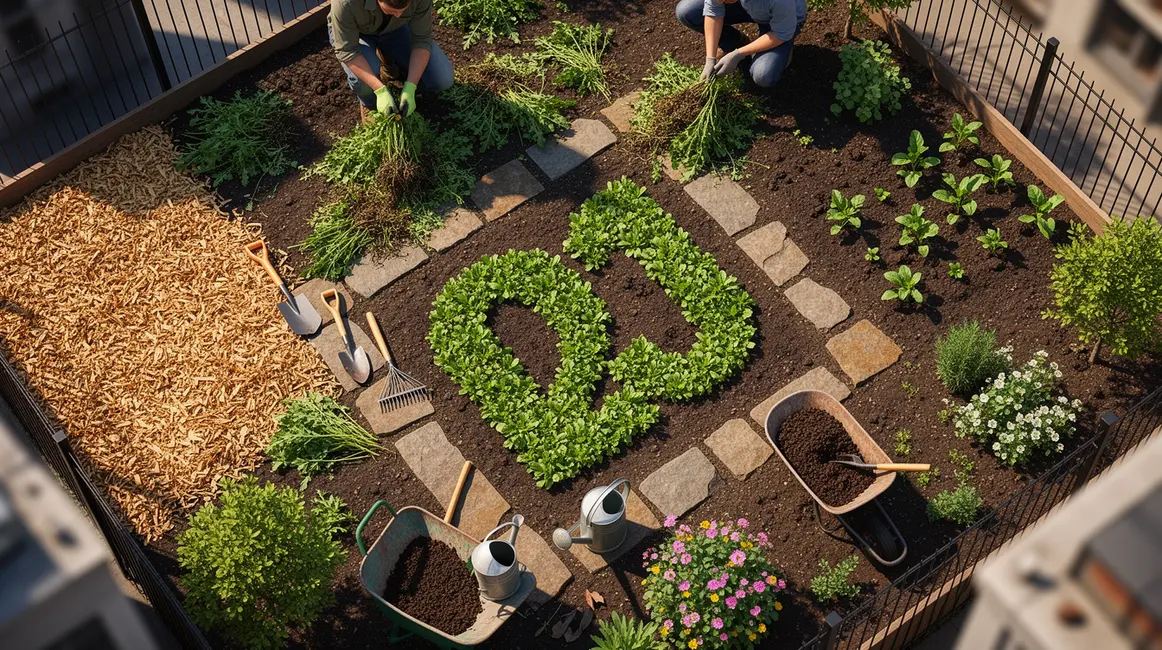 désherbant naturel en 2026 : points clés à connaître 40 vue aerienne jardin 2026 desherbant naturel
