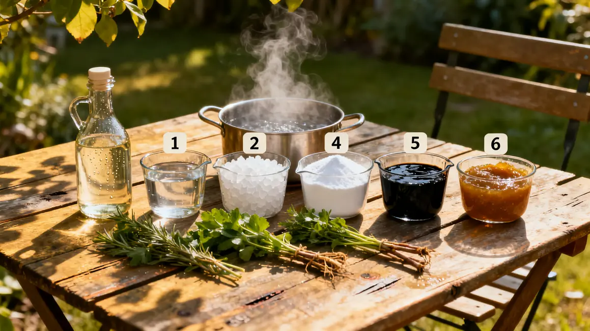 désherbant naturel : guide débutant sans jargon en petit budget 2 Désherbants naturels vinaigre sel savon noir purin avec herbes