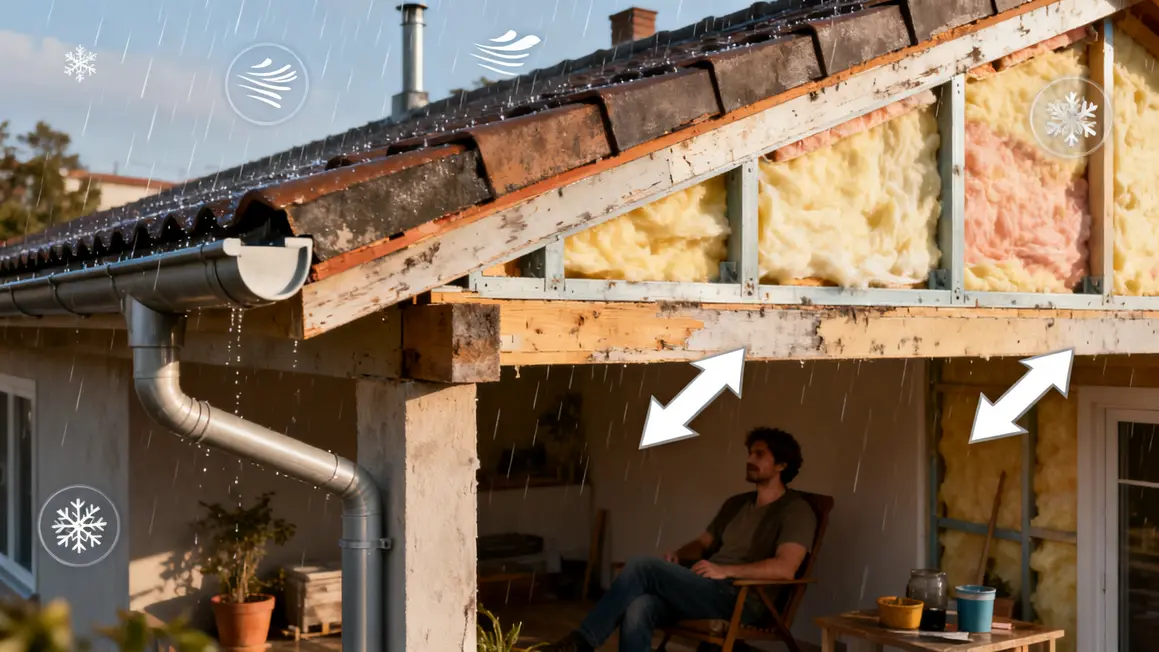 entretien toiture : erreurs fréquentes à éviter 2 toiture coupe elements meteo charpente saine