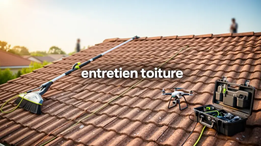 entretien toiture maison propre outils nettoyage inspection