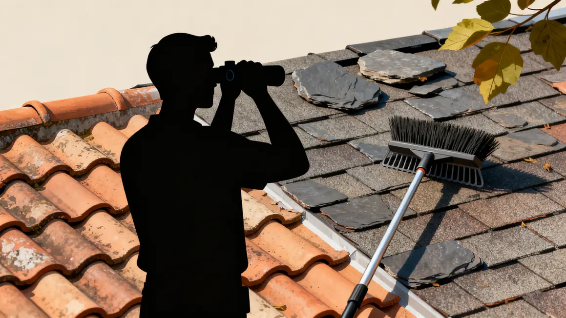 entretien toiture : guide pratique pour bien commencer en petit budget 2 Inspection jumelles balai telescopique toiture