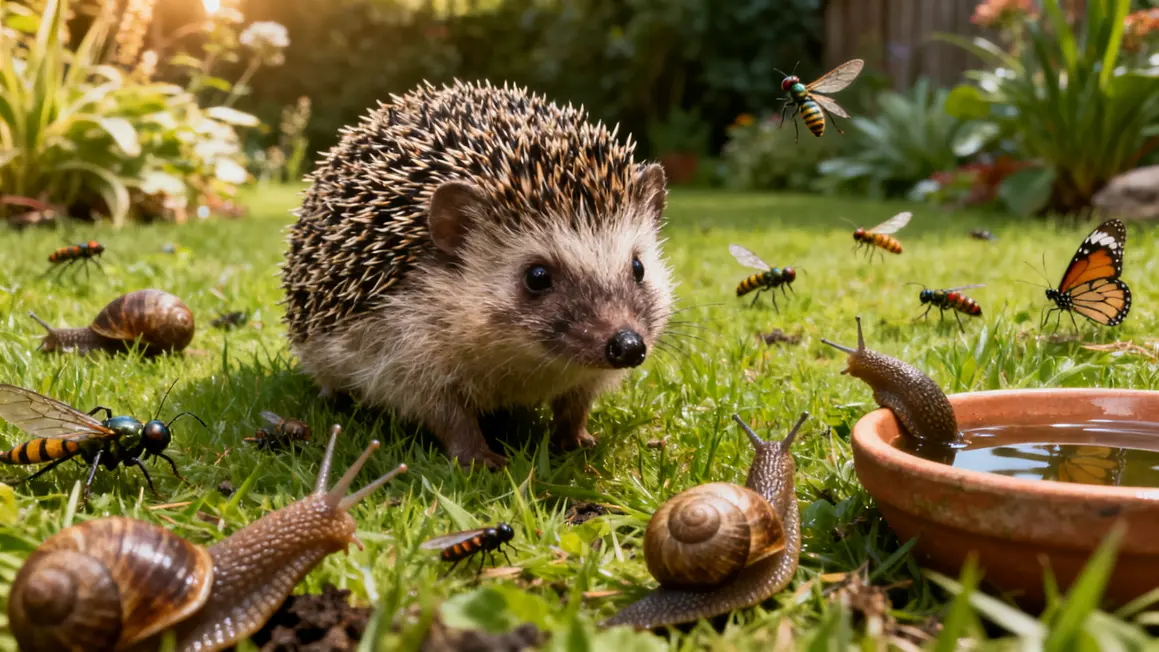 hérisson au jardin : comparatif des options possibles 2 herisson pelouse insects biodiversite