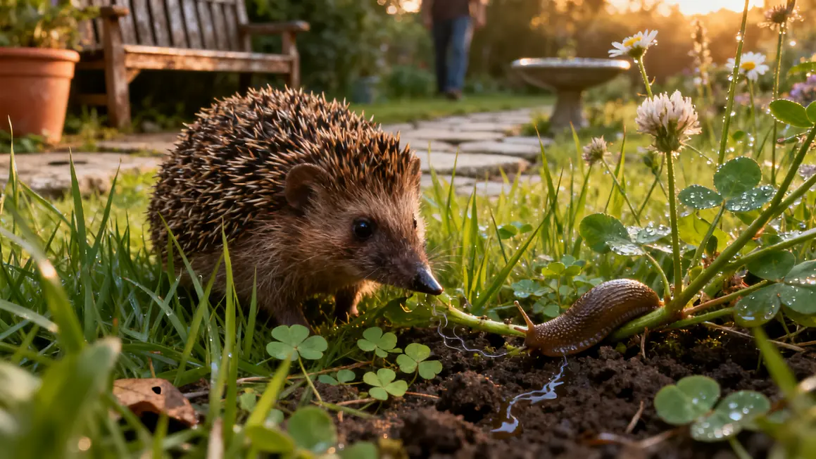 hérisson au jardin : critères de choix vraiment utiles 2 Herisson chasse limaces dans herbes hautes jardin sans pesticides