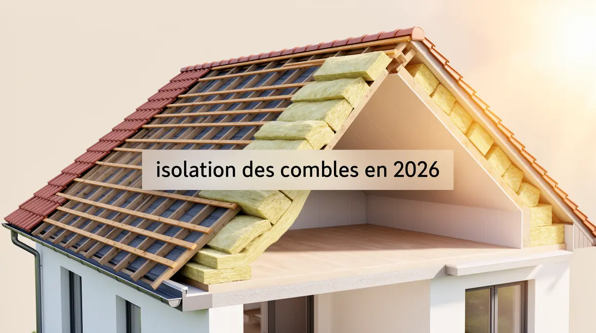 isolation des combles en 2026 : points clés à connaître en petit budget 40 Vue toiture coupe isolation combles 2026