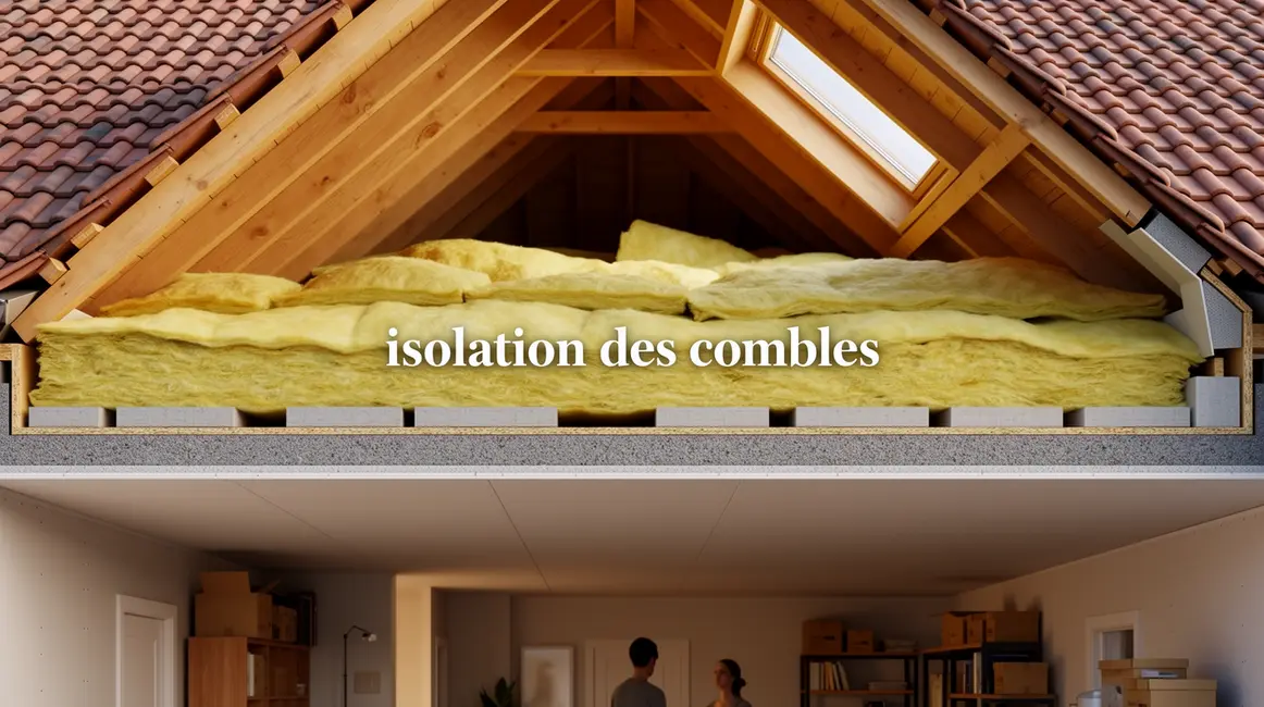 isolation des combles : questions à se poser avant d’agir 35 Isolation des combles vue en coupe