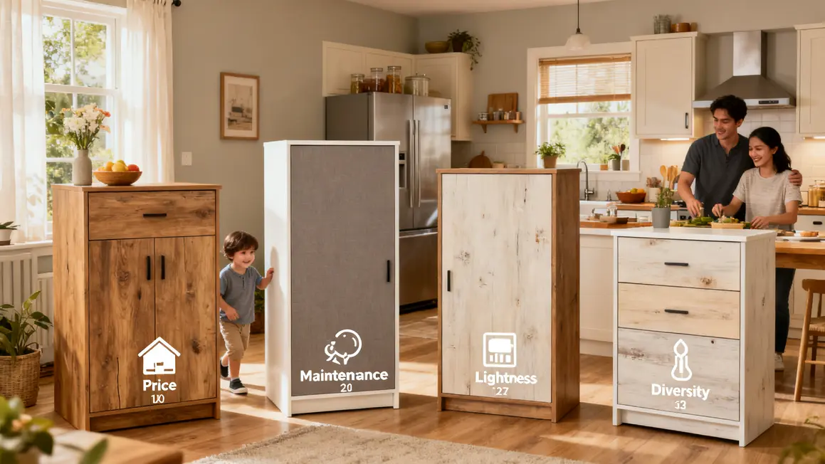 avantages meuble melamine infographie photorealiste