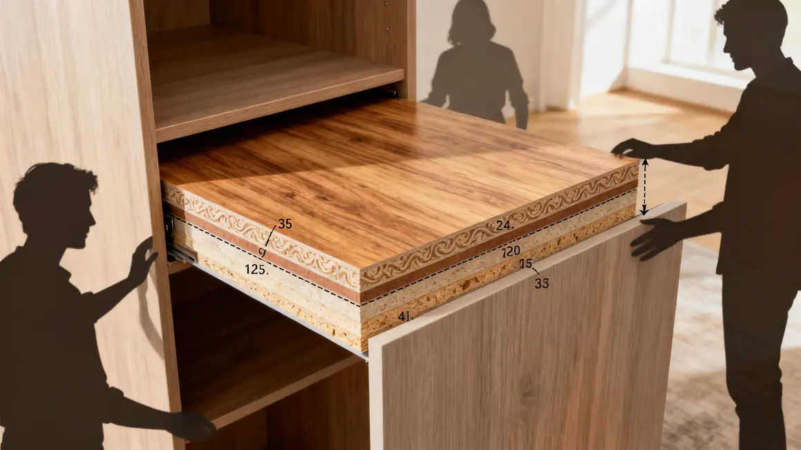 structure meuble melamine zoom epaisseur