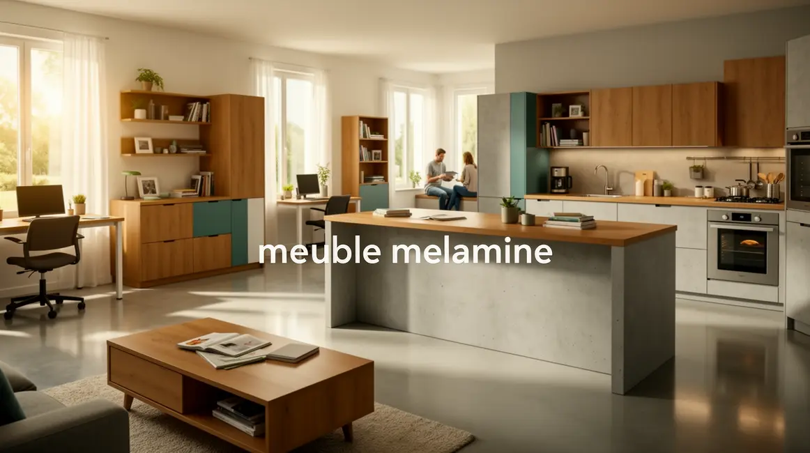 meuble mélaminé : conseils concrets pour éviter les pièges 44 Vue d'ensemble meubles melamine intérieur moderne