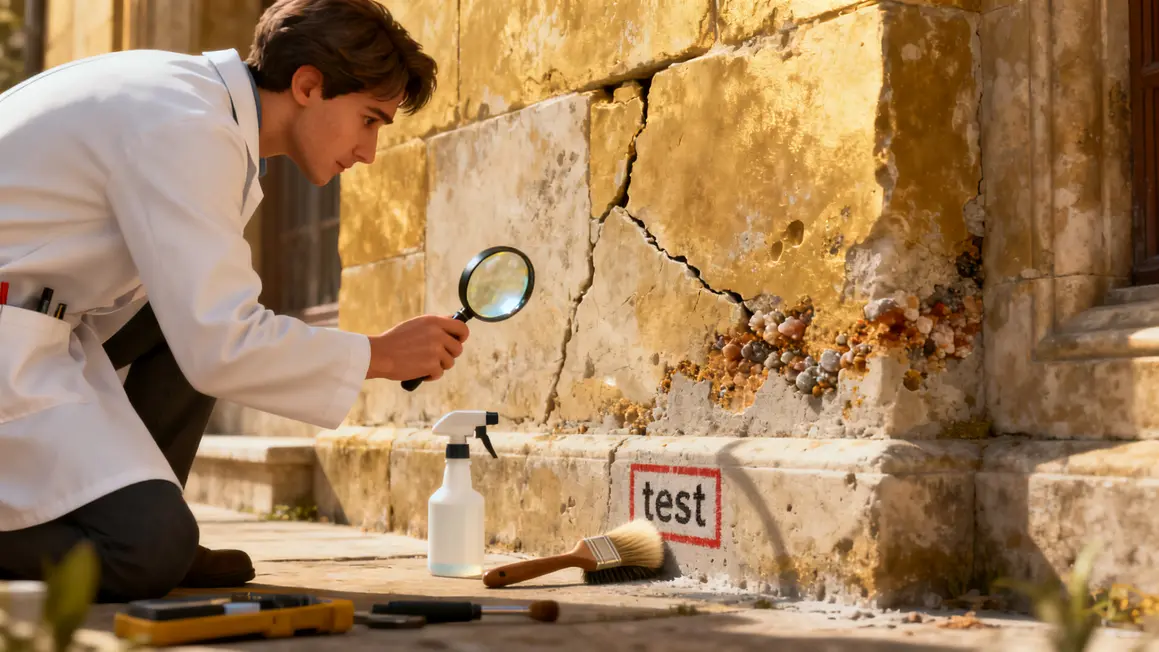diagnostic nettoyage facade test absorption