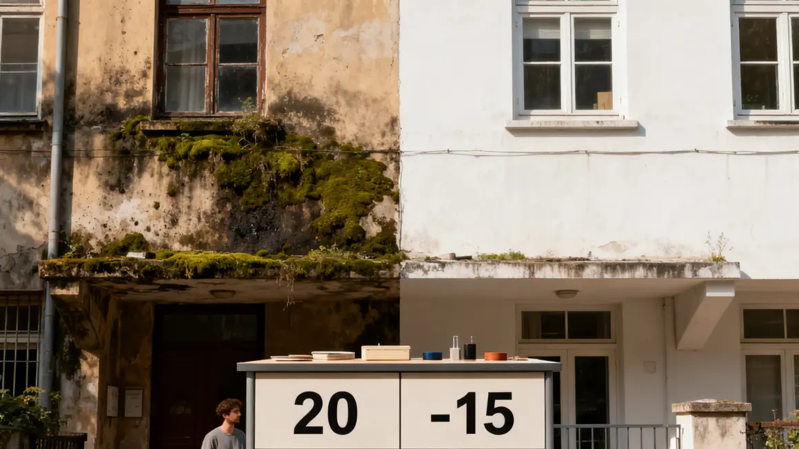 nettoyage de façade : comparatif des options possibles 2 facade avant apres mousses pollution valeur immobiliere