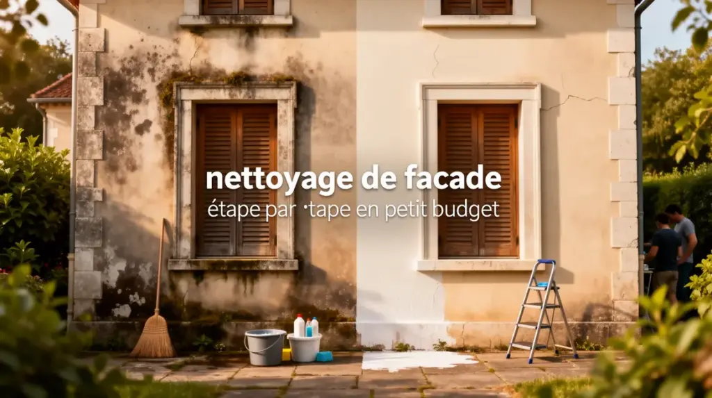 vue realiste facade maison nettoyage avant apres petit budget