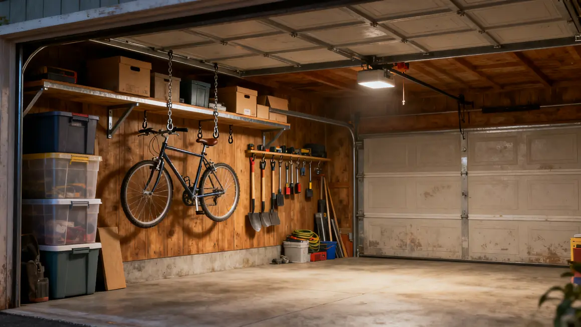 rangement garage : guide pratique pour bien commencer en petit budget 3 murs garage optimisés étagères crochets plafond dégagé