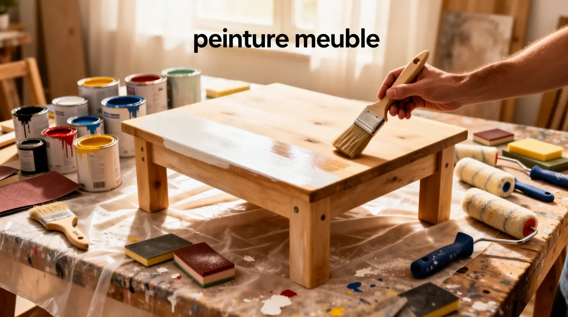 peinture meuble : erreurs fréquentes à éviter en petit budget 26 main prépare meuble bois peinture atelier