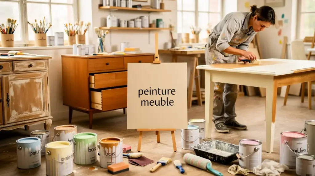 atelier lumineux relooking peinture meuble photorealiste