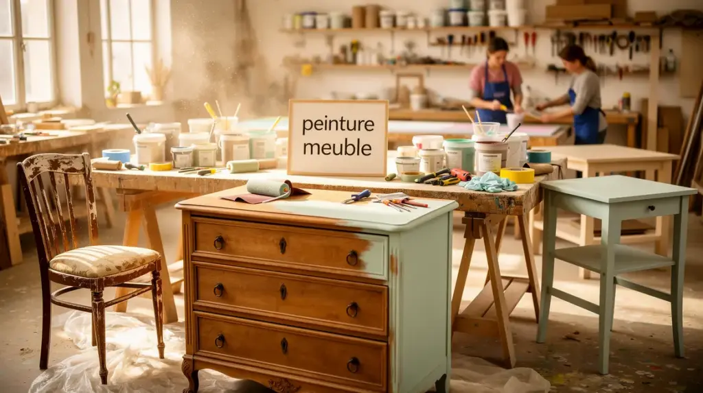 Atelier bricolage peinture meuble ancien et moderne