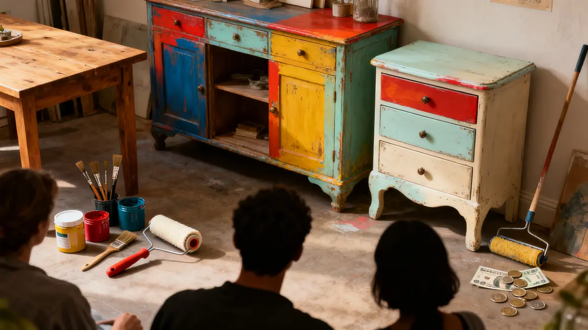 peinture meuble : avantages, limites et alternatives en petit budget 2 avant apres peinture meuble table buffet commode