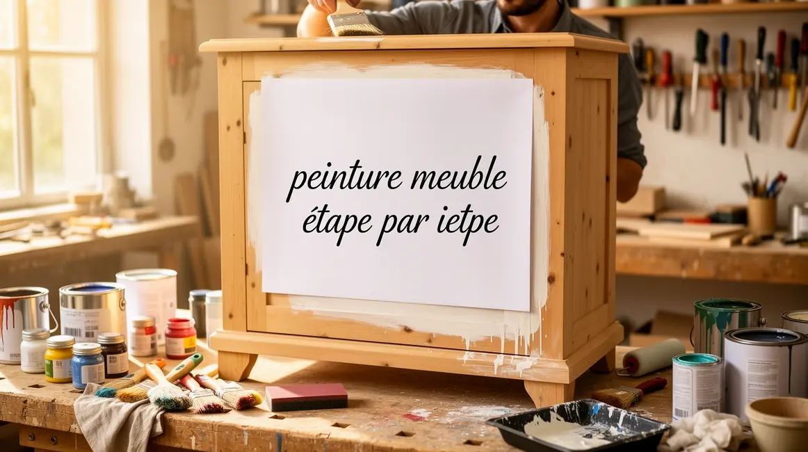 peinture meuble etape par etape scene atelier lumineux