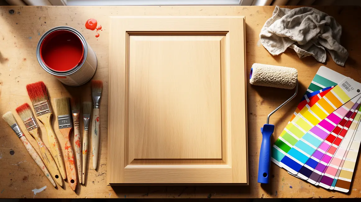 peinture meuble : priorités à vérifier en premier 62 outils peinture meuble bois plan de travail vue de dessus