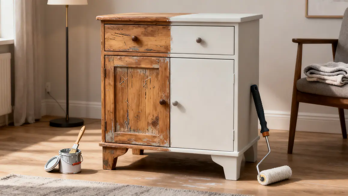peinture meuble : conseils concrets pour éviter les pièges en petit budget 2 commode bois peinture meuble effet moderne