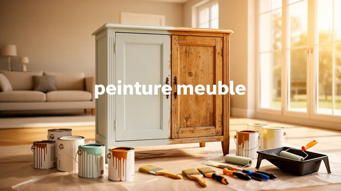 peinture meuble ancien relooké moderne salon lumineux