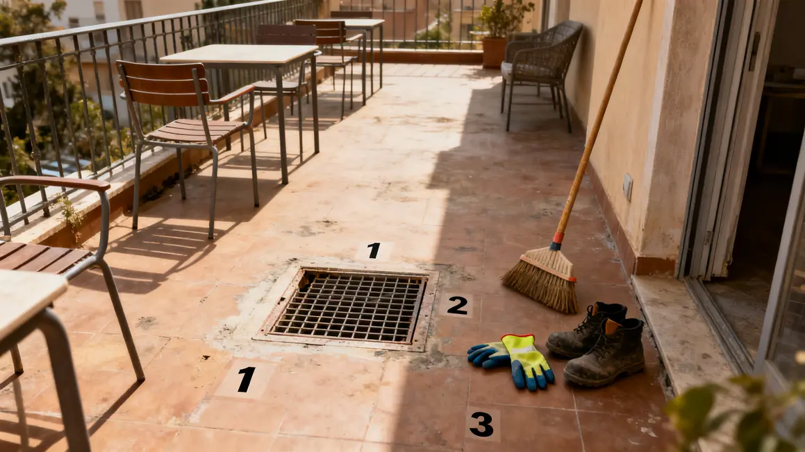 terrasse noircie : checklist avant de se lancer en petit budget 3 terrasse nettoyage préparation sécurité zones marquées