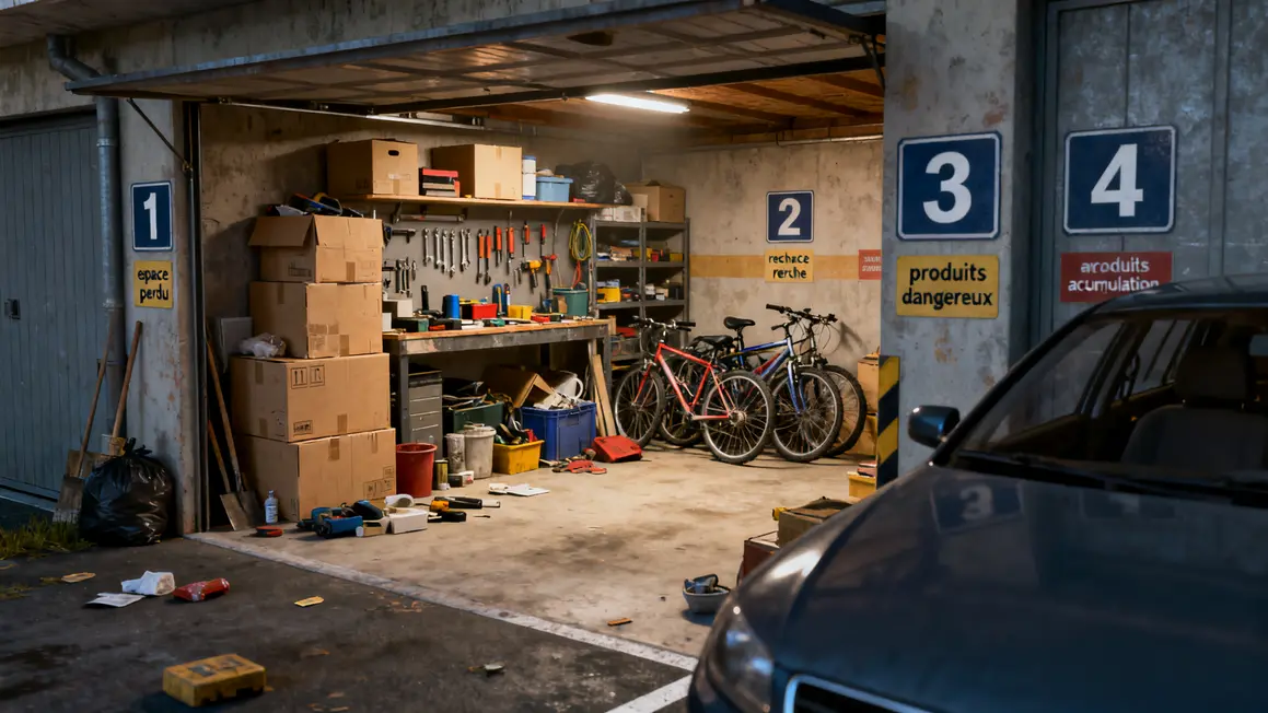 rangement garage : bonnes pratiques pour un résultat durable 2 garage encombré espace perdu et risques